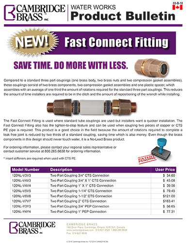 Fast Connect Fitting Brochure