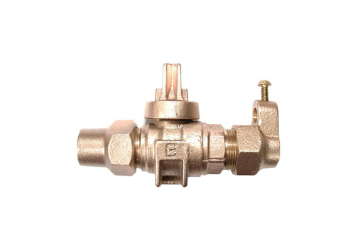 NO-LEAD CF ELECTRICAL X CF FULL PORT BALL VALVE CURBSTOP WITH DRAIN